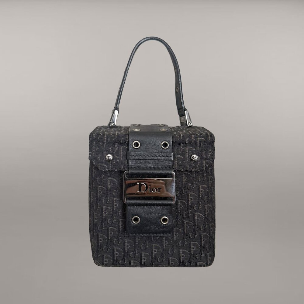 CHRISTIAN DIOR Y2K Galliano diorissimo canvas street chic vanity trotter bag - Picture 2 of 12